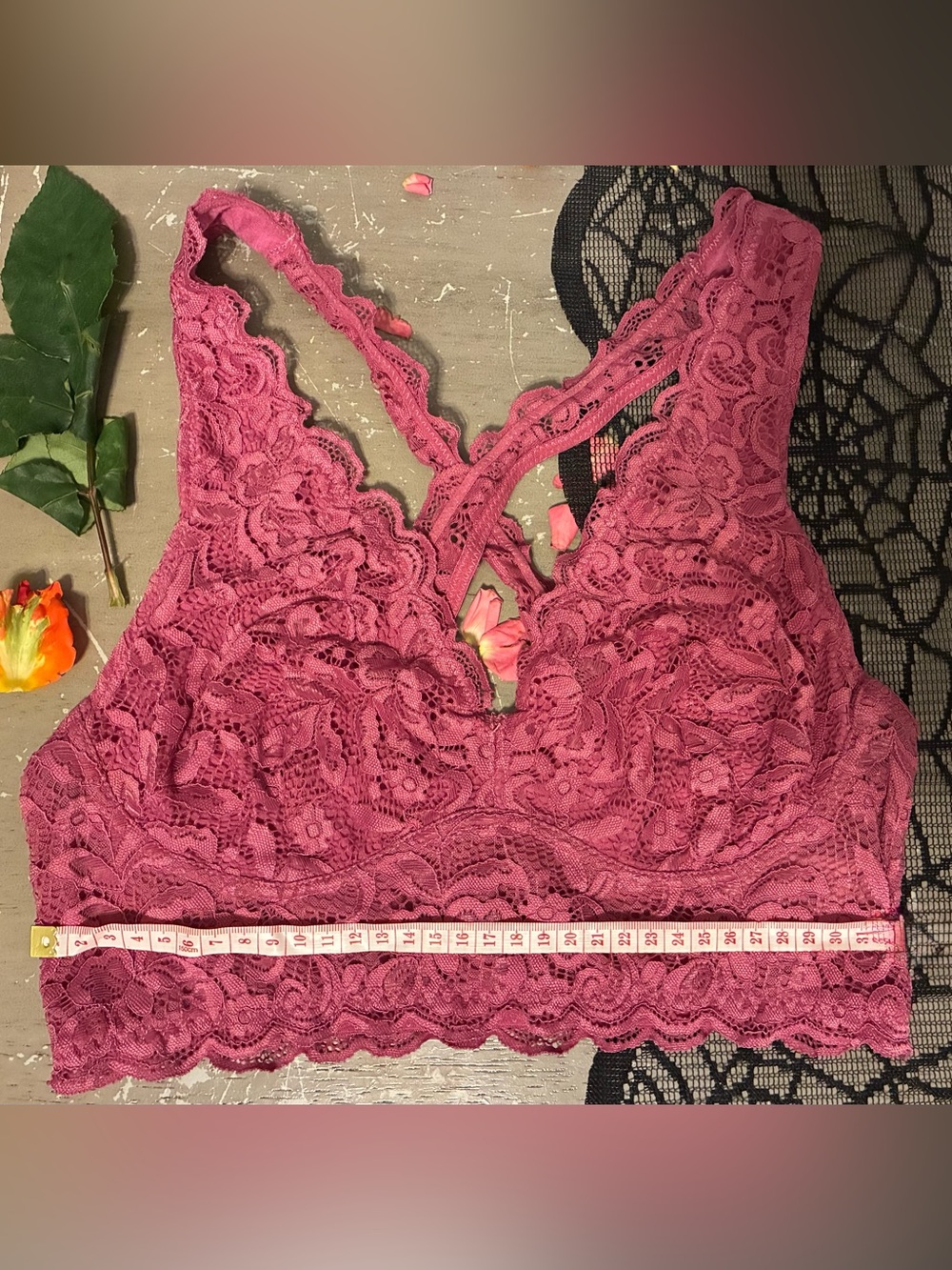 Serra Lace Bralette in Rose